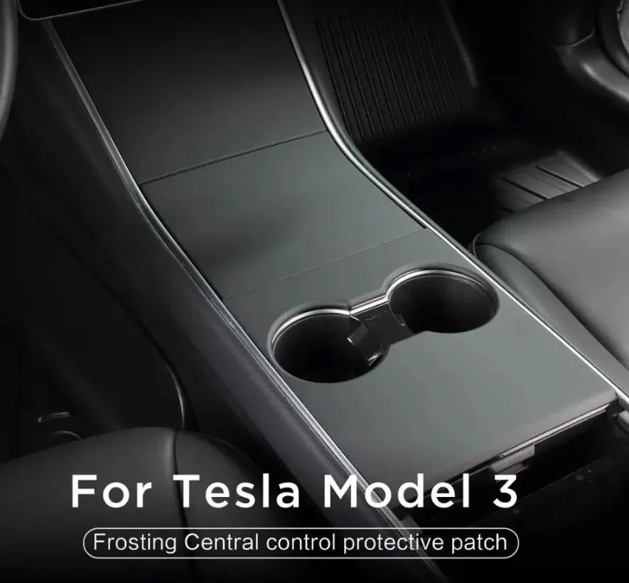 Patch de protection pour panneau de commande Central de voiture ABS noir, 3 pièces, pour Tesla modèl