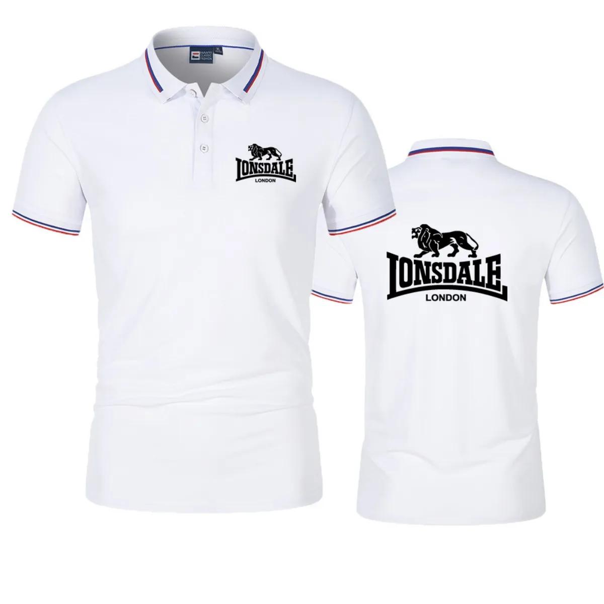 LONSDALE Polo à manches courtes pour hommes, nouveau haut décontracté de style streetwear d'été pour