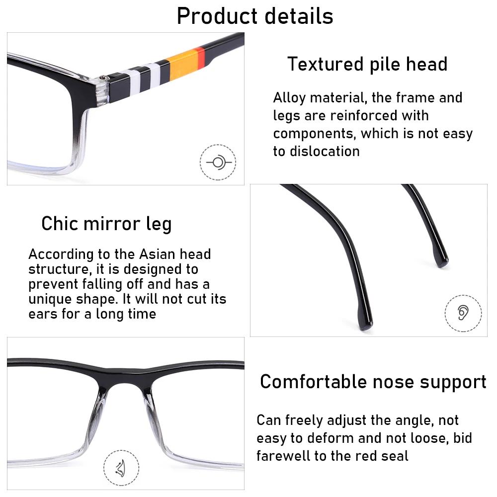 Lunettes de lecture anti-lumière bleue unisexes, lunettes de protection des yeux ultra-légères, lune