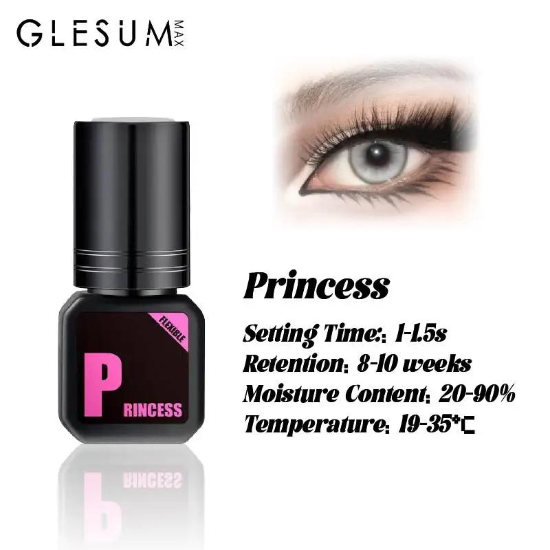 Glesum 5 bouteilles de colle princesse pour extensions de cils, faites-le vous-même, 5 ml, séchage r