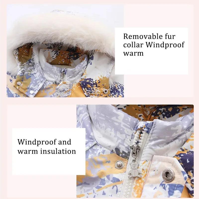 Barboteuse à capuche pour enfants, combinaison de neige légère imprimée Camouflage à 30 degrés, comb