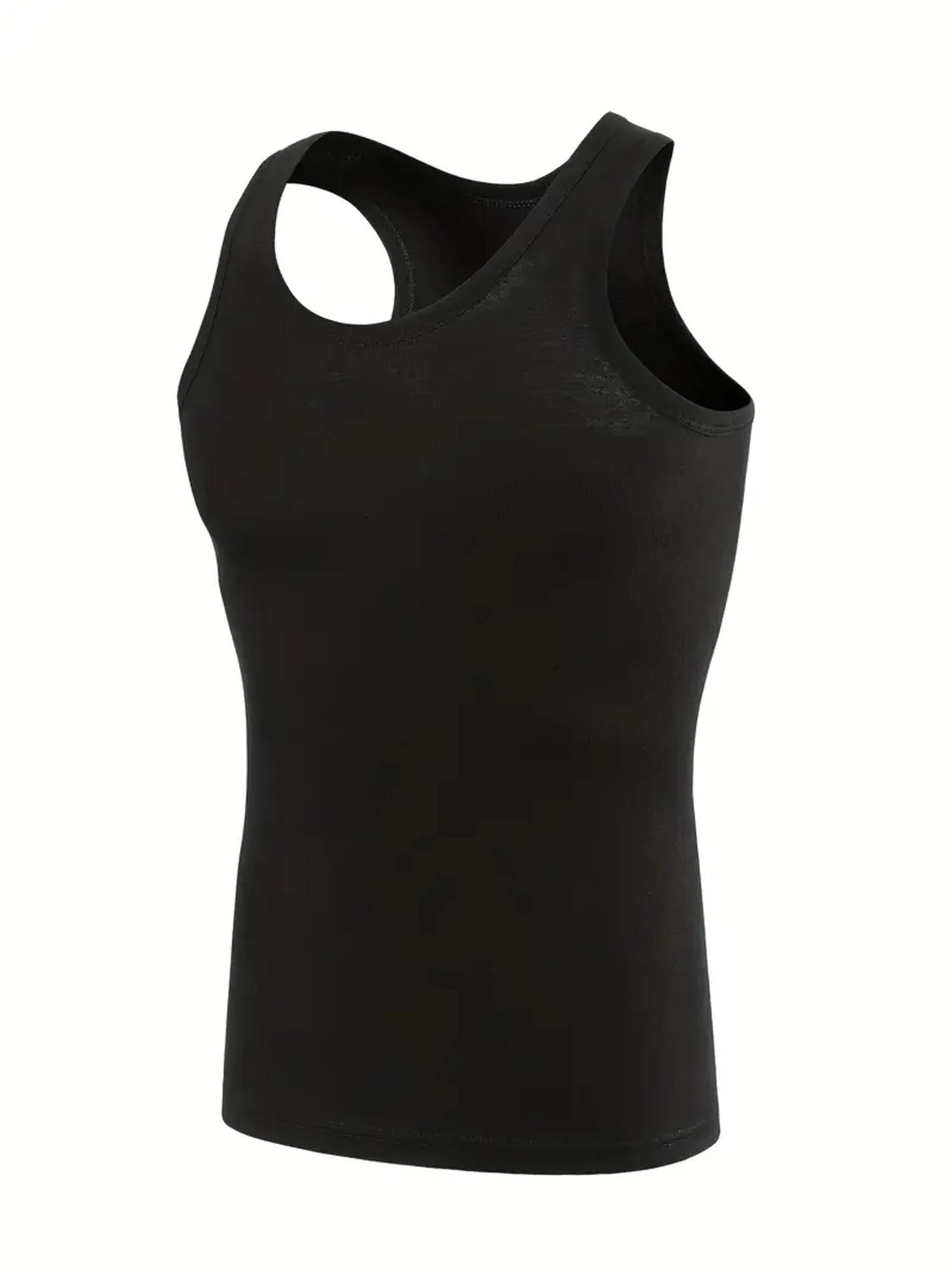 Gilet pour hommes noir 5 pièces respirant à séchage rapide en fibre de polyester gilet de sport adap