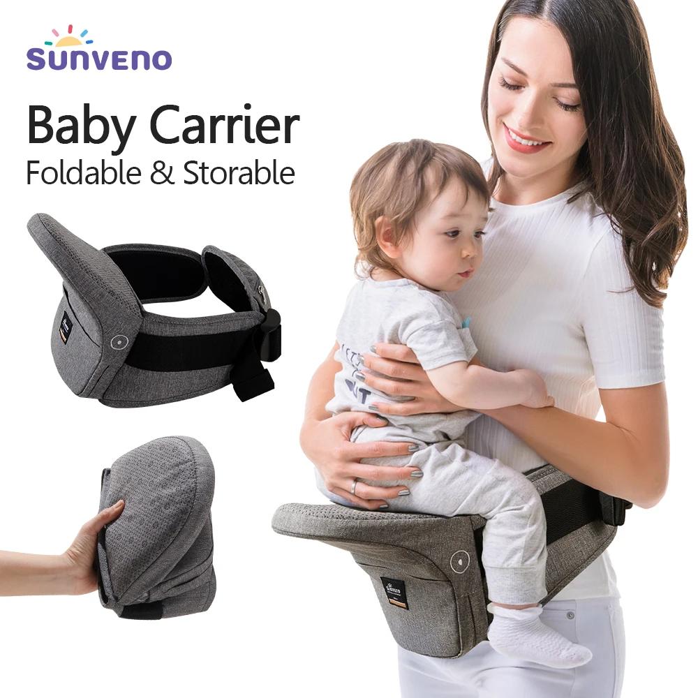 Sunveno – porte-bébé pliable avancé, ceinture réglable, ergonomique, léger, pliable, siège Hipseat, 