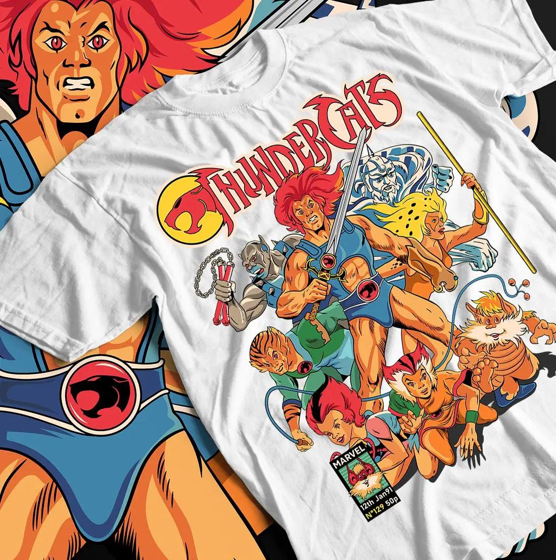 Cadeau d'anime ThunderCats, chemise d'anime, chemise d'anime, T-shirt à motif d'anime, haut ample en