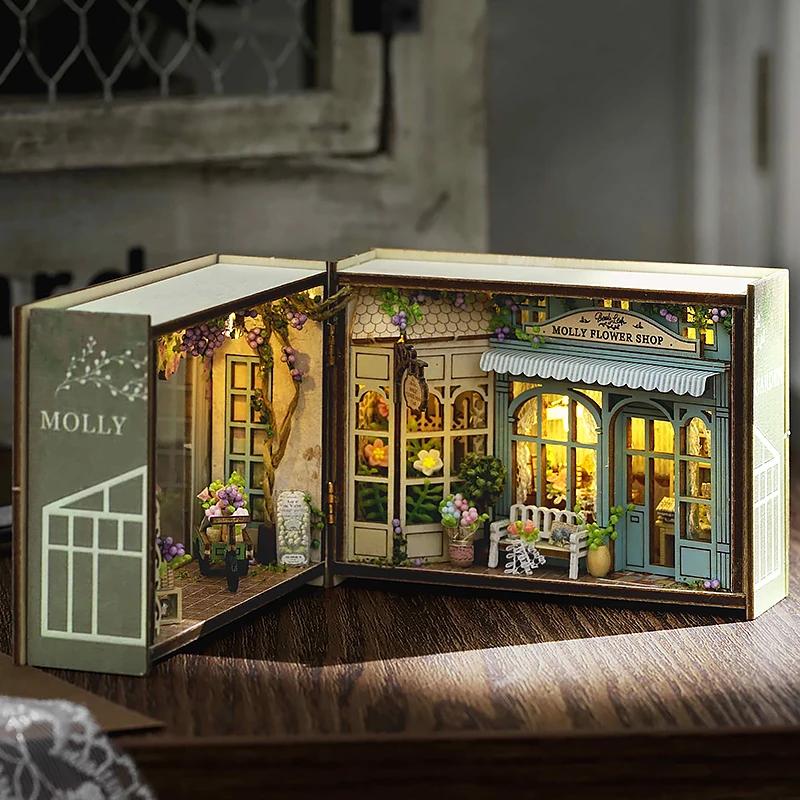 Maison de poupée Miniature à monter soi-même, Puzzle 3D, petite maison, Kit de modèle de constructio
