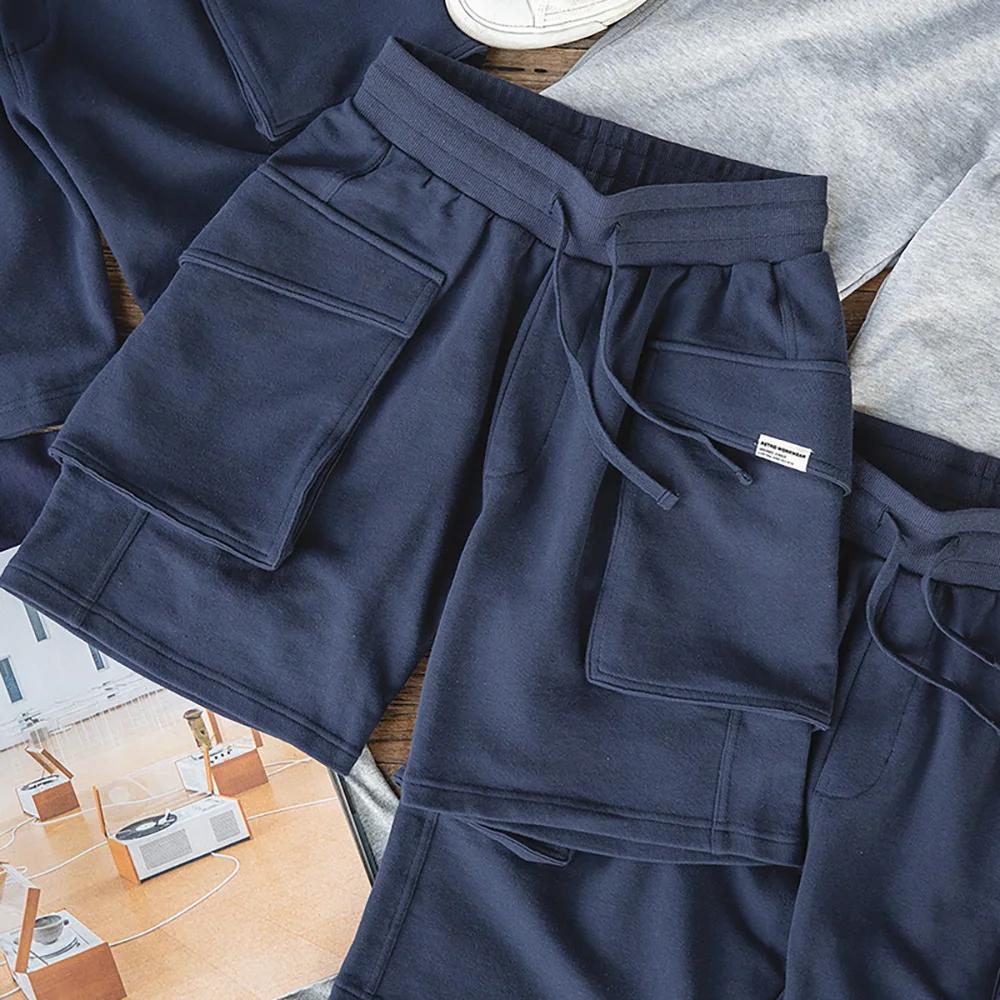 Maden-Short japonais P44 avec grandes poches pour homme, pantalon court Amekaji, vêtements de travai