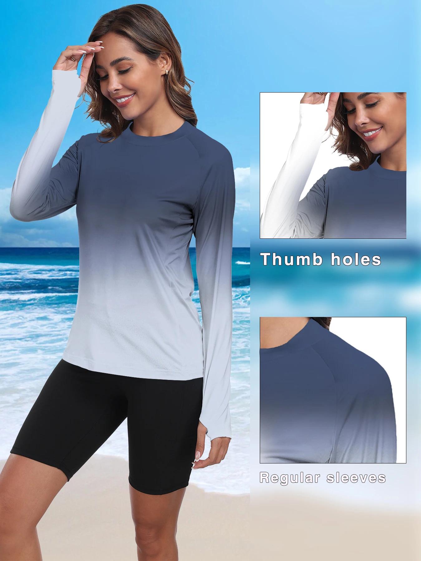 Chemises Solaires à Manches sulfpour Femme, Protection UV, Rash Guard, observateur, vaccage Rapide, 