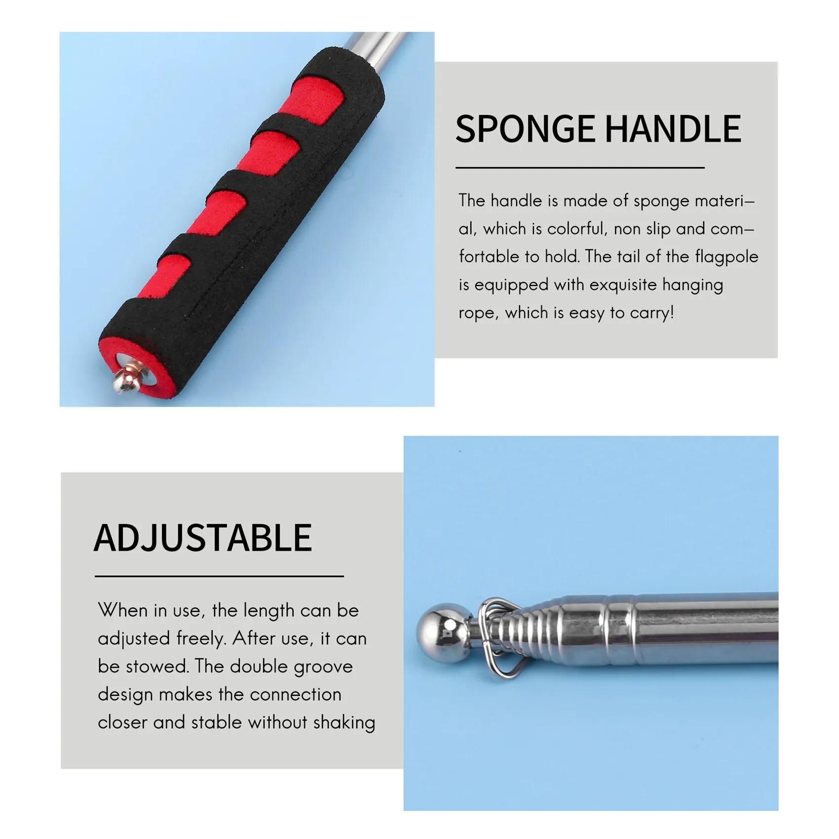 Outil de poteau télescopique portable extensible pour la détermination de la sensation, manche à ven