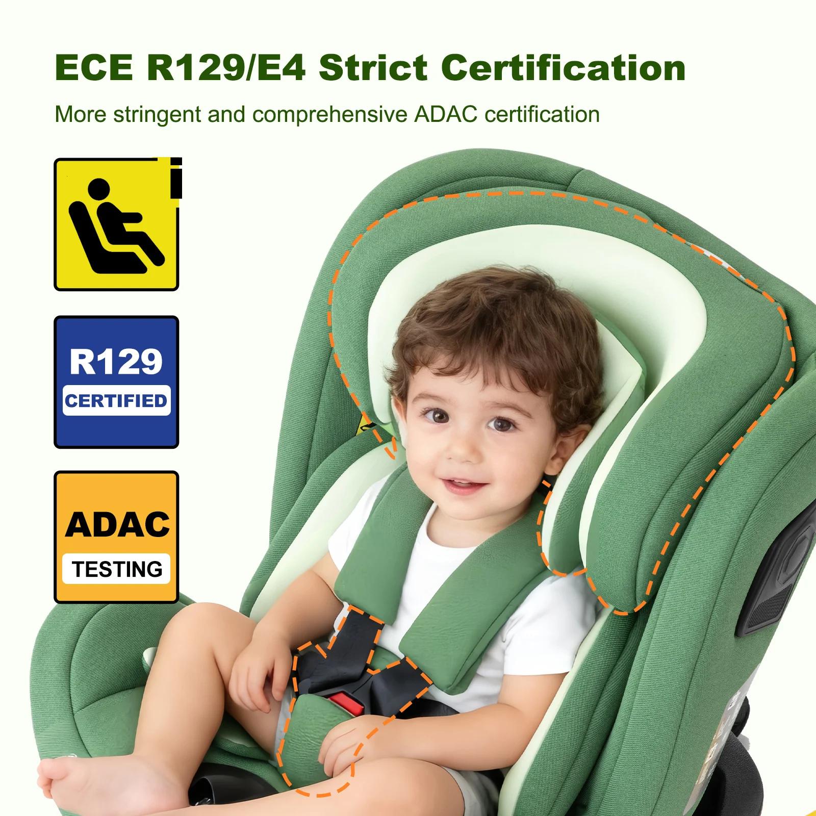 Baby Car Seats Child Safety Car Seats Infant Adjustable height Car Seat with Isofix for 0-12Y ADAC t