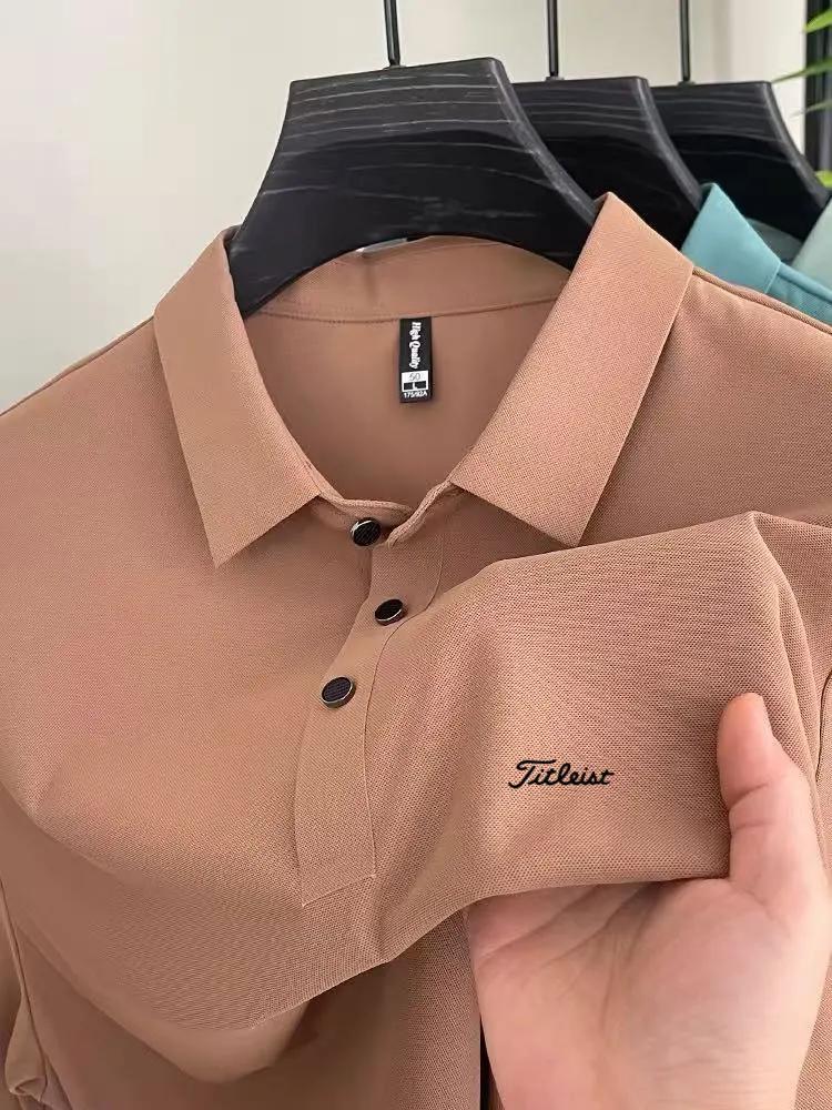 Polo décontracté pour hommes, t-shirt de golf d'extérieur, haut de gamme, respirant et frais, pour l