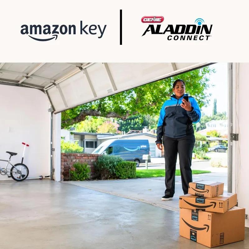 Ouvre-porte de garage intelligent à montage mural 6172H-O avec connexion Aladdin, ouvre-boîte compac