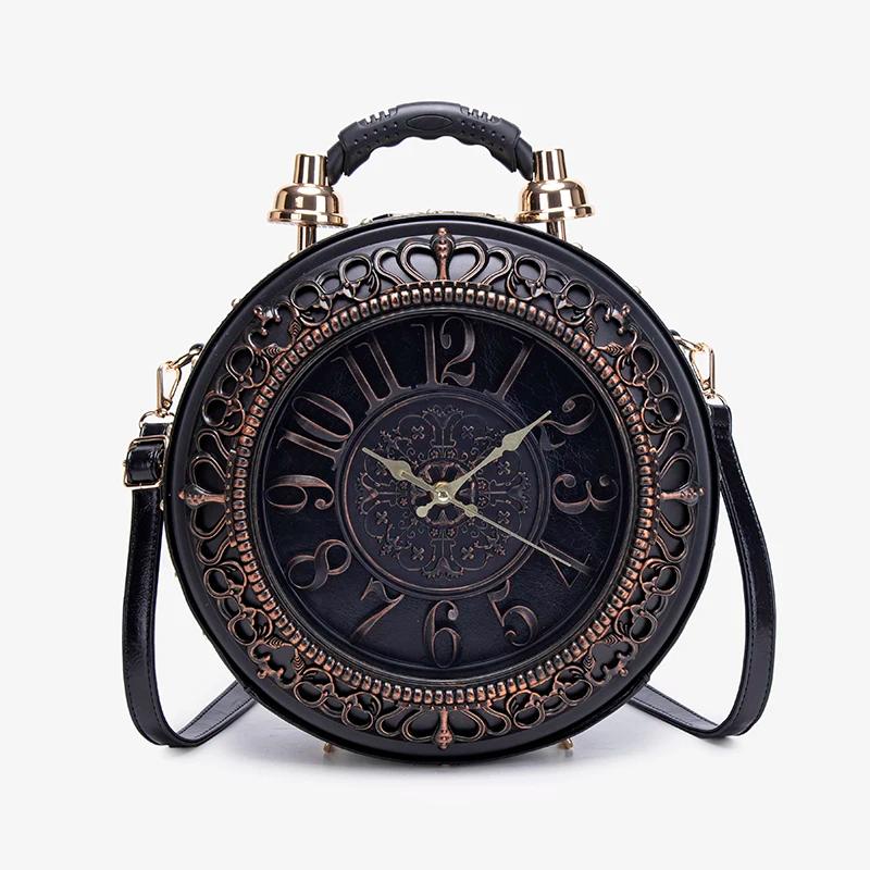 Sac à main avec horloge créative rétro, nouveau style, sens du design à la mode et de niche, sac à b