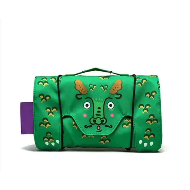 Sac à pinceaux de maquillage portable Kawaii, grande capacité, 4 en 1, poignées amovibles, animal mi