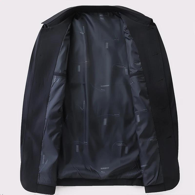 Veste à col rabattu boutonnée pour homme, vêtement d'extérieur décontracté pour homme