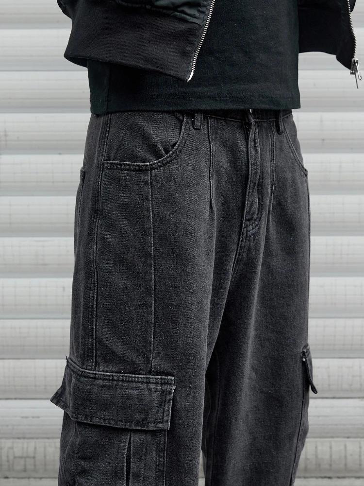 Jean Baggy à Jambes Larges pour Homme, Pantalon Cargo Surdimensionné, Style Hip Hop, Harajuku, Corée