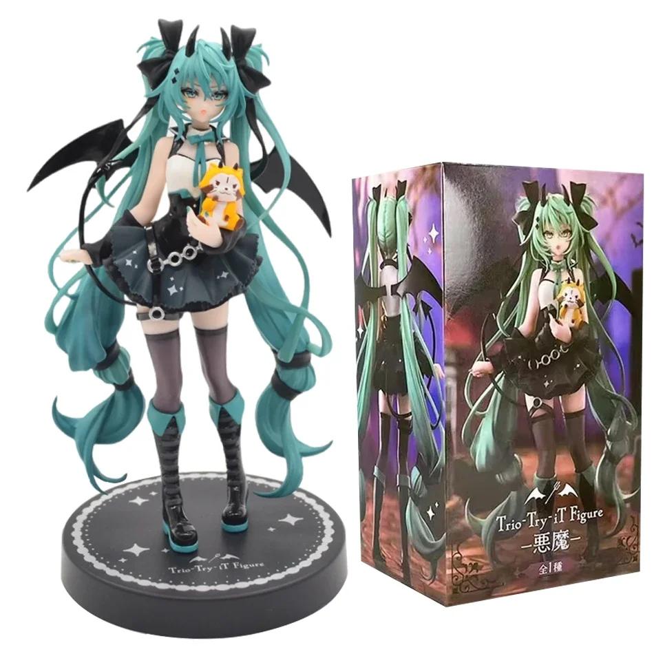 19cm Anime petit diable Hatsune Miku fait à la main petit raton laveur Miku ange foncé fait à la mai