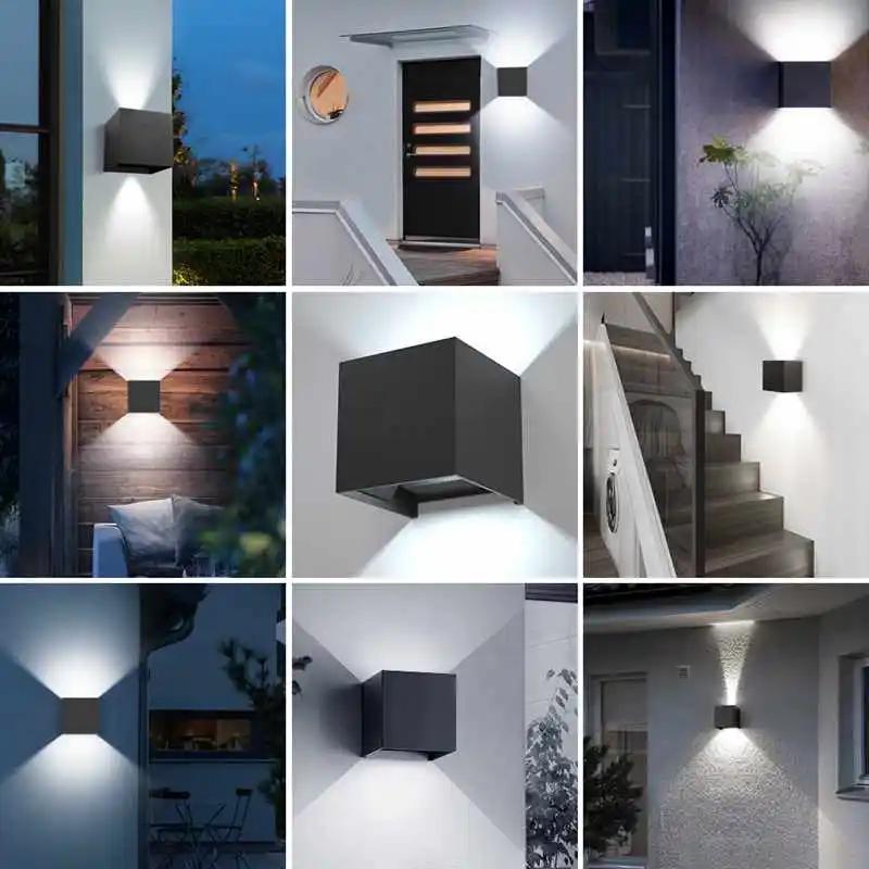 IP65 mur LED lampe extérieure applique balcon porche lumière jardin cour allée décor éclairage intér