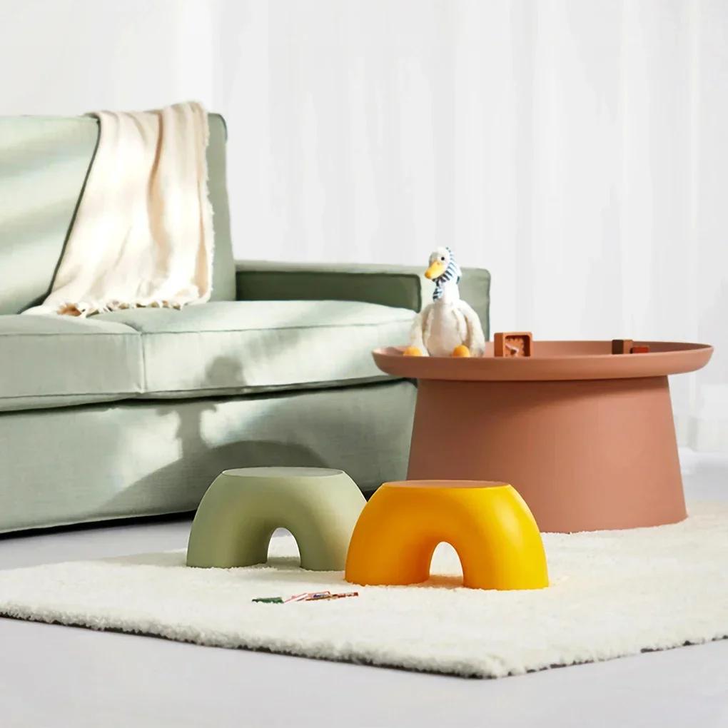 Tabouret en plastique en forme d'arc-en-ciel, repose-pieds de sécurité pour enfants, siège pour salo