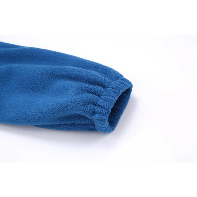 Veste polaire douce avec poches Manteau léger à fermeture éclair complète pour loisirs en plein air