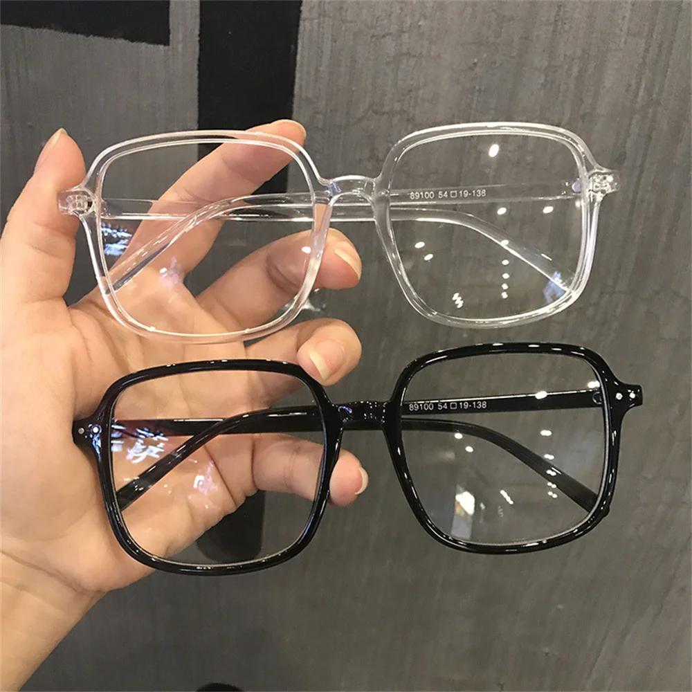 KLASSNUM femmes Anti-lumière bleue lunettes surdimensionné carré Ultra-léger Transparent lunettes d'