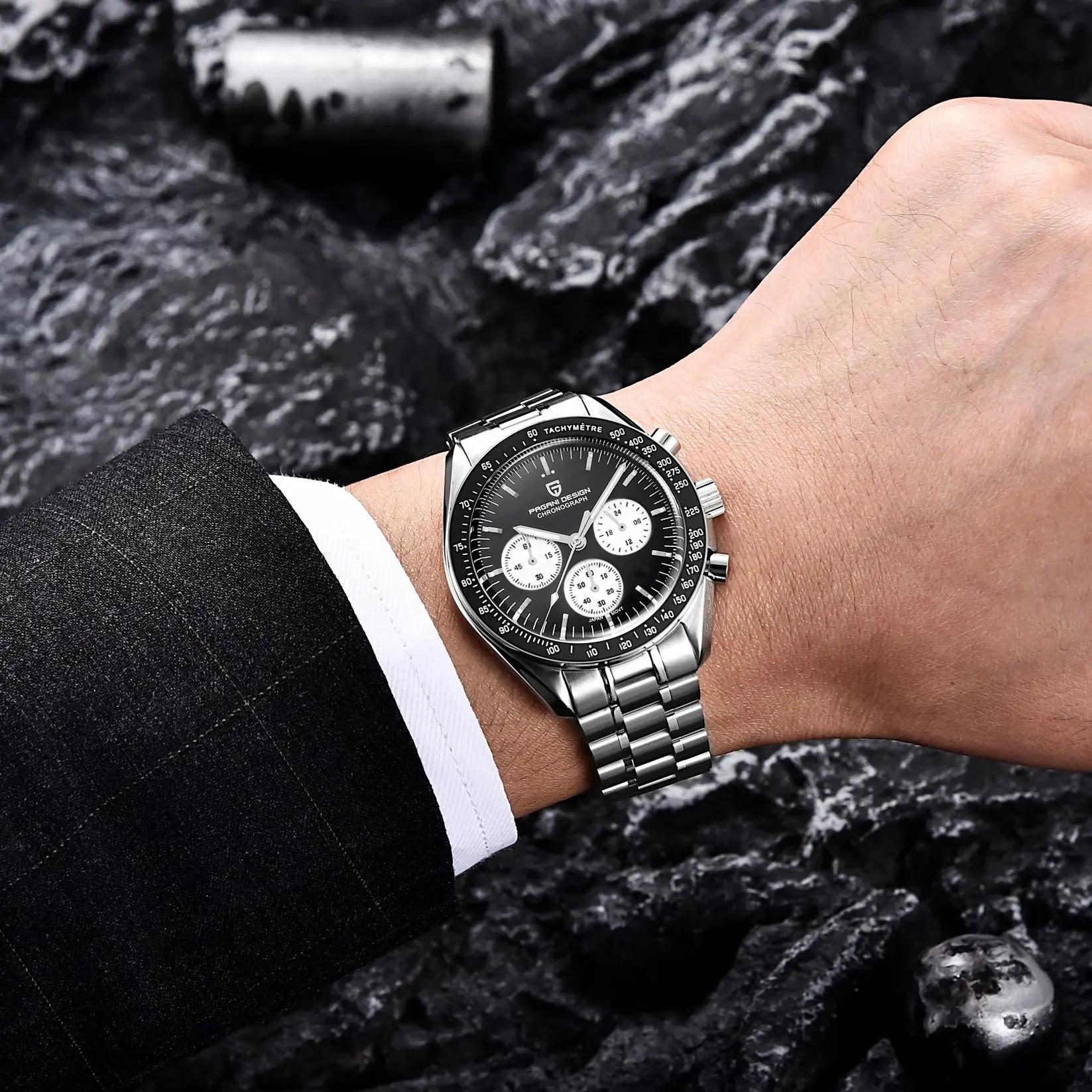 PAGANI DESIGN 2026 Nouvelles Montres pour Hommes Panda Moon Watch Montre à Quartz de Luxe pour Homme