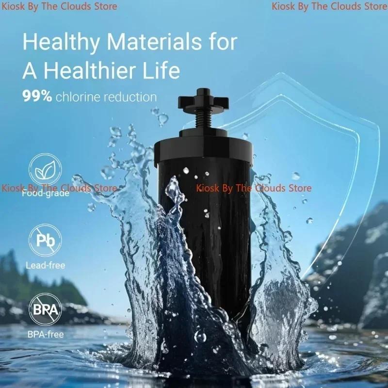 Filtre à eau à charbon actif BB9-2, 2 pièces de remplacement, Compatible avec le système de filtrage