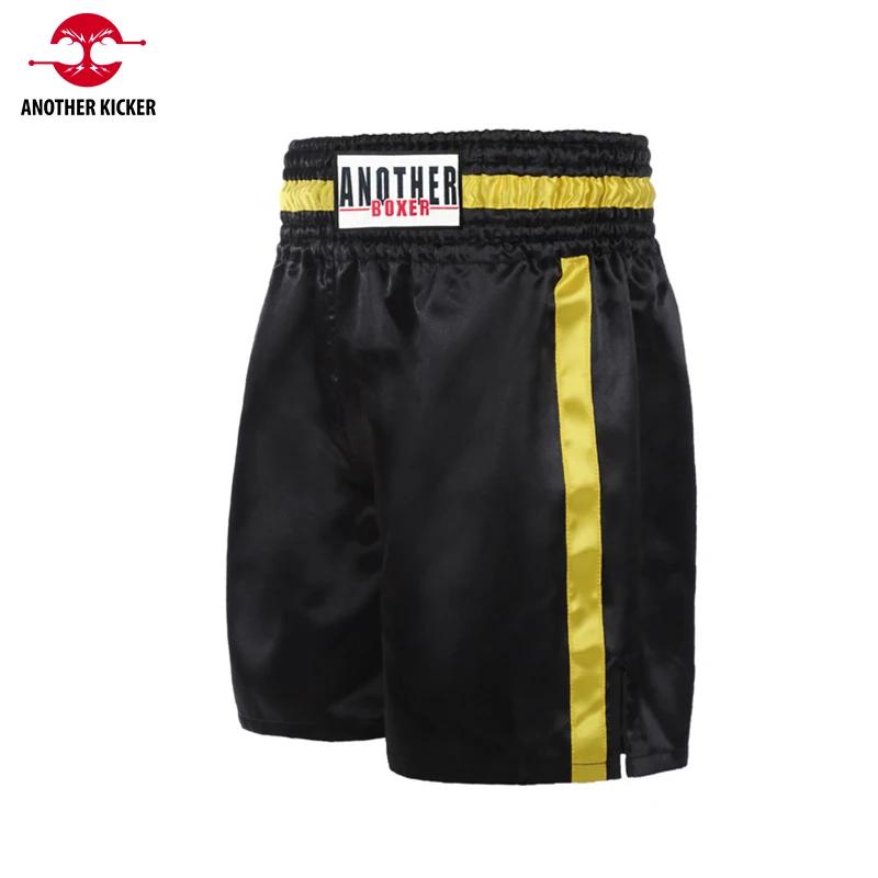 Short de boxe hommes femmes Junior Muay Thai Shorts Satin plaine court Kickboxing gymnase Arts marti