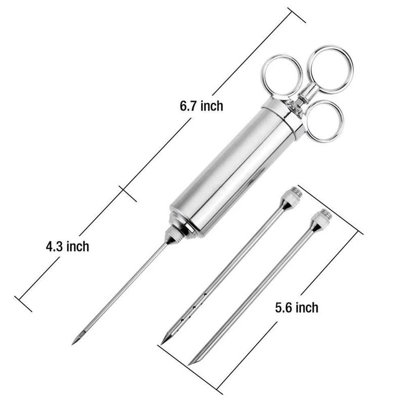 Kit d'Injecteurs d'Assaisonnement pour la Viande à la MDF ade, Injecteurs de Viande Urkey, Seringue 