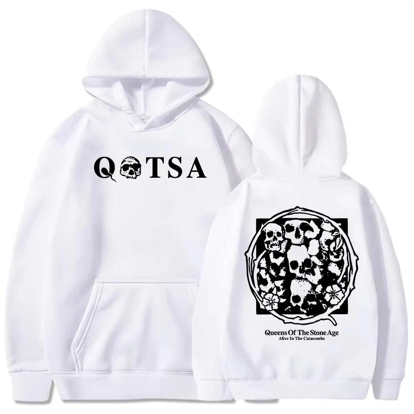 Vivant dans les cathacombes sweats à capuche reine de la pierre âge QOTSA bande sweat à manches long