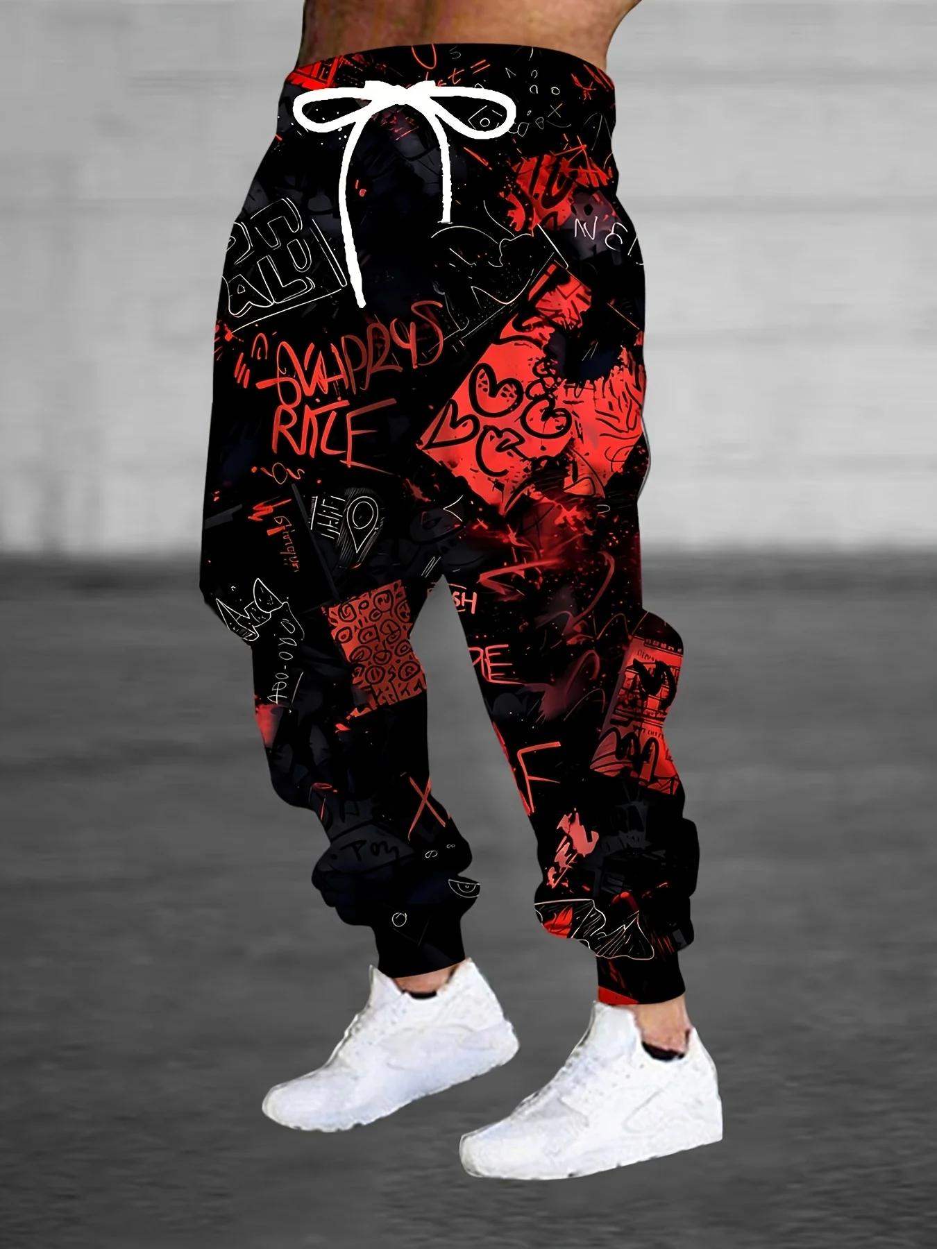 Pantalon de survêtement Casaul pour hommes, jogging imprimé Graffiti, coupe cintrée, pantalon de sal