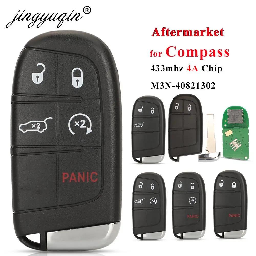 Jingyuqin clé à distance intelligente de rechange 433mhz 4A sans clé pour Jeep Renegade boussole C-C