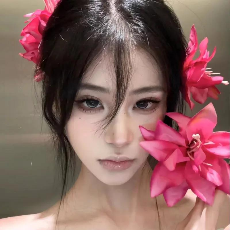 Épingle à cheveux rétro fleur de lys, couvre-chef de saint-valentin pour fille, Clip latéral esthéti