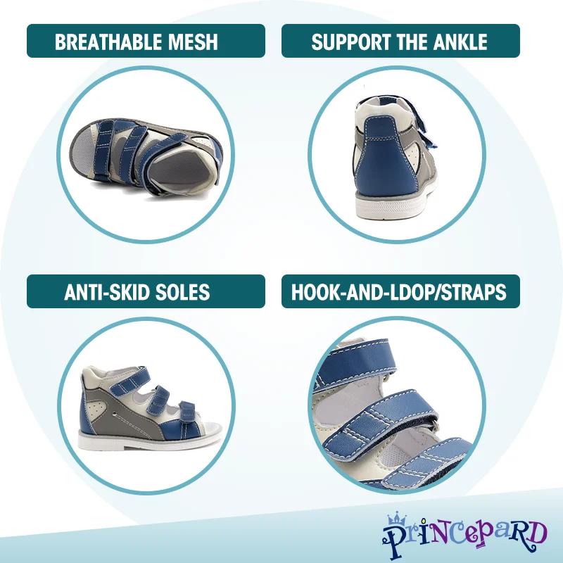 Sandales d'été pour enfants, chaussures orthopédiques 4 roues motrices, soutien de la voûte plantair