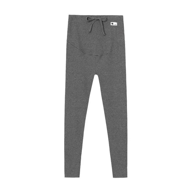Leggings maternité femme enceinte réglable grande taille - Pantalon grossesse mince coton doux