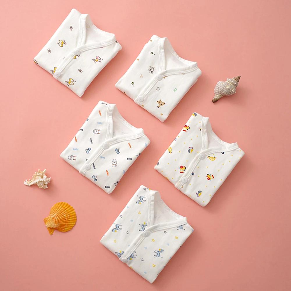 Vêtements pour bébés de 0 à 3 mois, sous-vêtements de maison pour nouveau-né, dessin animé, boutons 