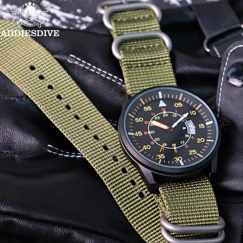ADDIESDIVE nouvelle montre analogique pour hommes 50m montre lumineuse étanche mode sport grand cadr
