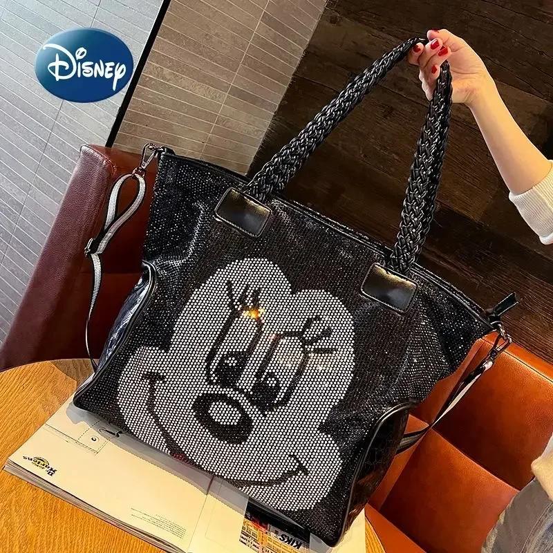 Nouveau sac à main Minnie pour femme orné de diamants, grande capacité, sac à bandoulière brillant p