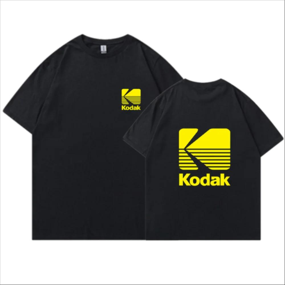 T-shirt Kodak 2026, unisexe, style coréen d'été, ample, imprimé, à manches courtes, en pur coton, st
