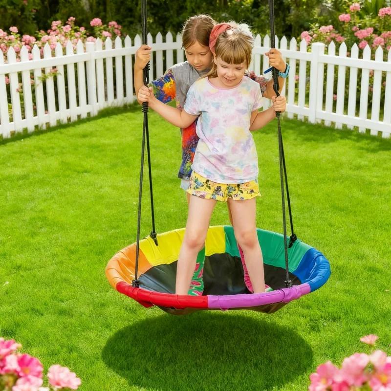 Hamac de jardin, balançoire suspendue d'intérieur pour enfants, chaise à bascule suspendue, tissu Ox