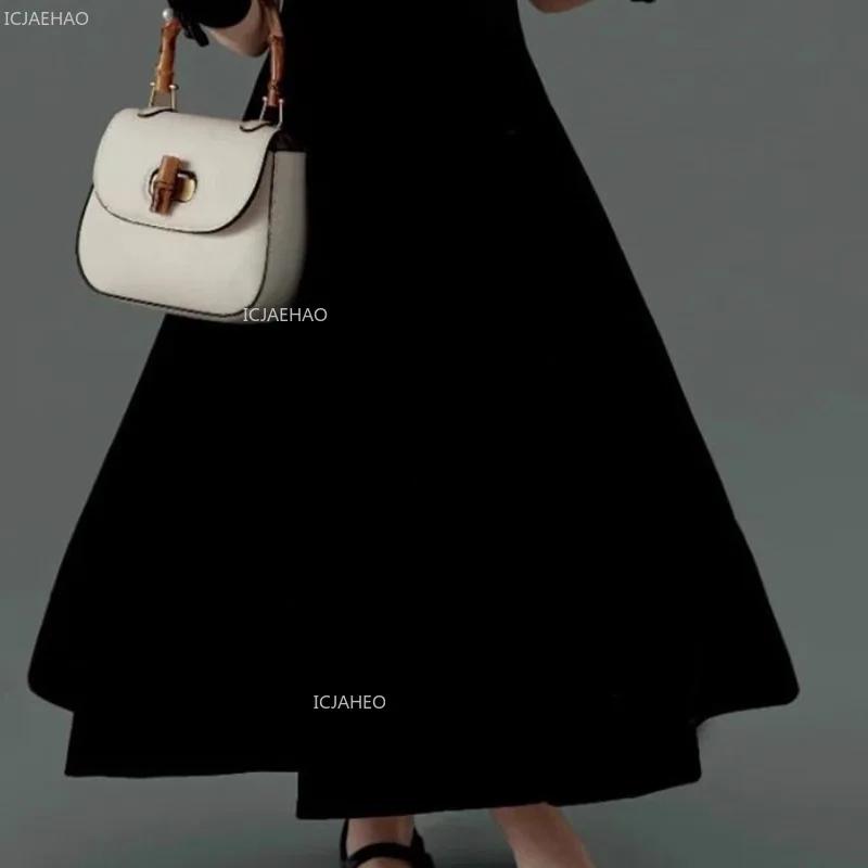 Robe de soirée vintage en velours noir pour filles, idéale pour concours de beauté, défilés de mode,