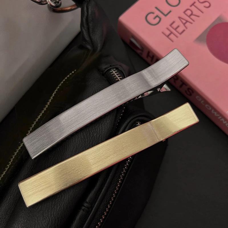 Pinces à cheveux coréennes élégantes pour femmes, barrettes pour filles, griffes en métal, épingle à