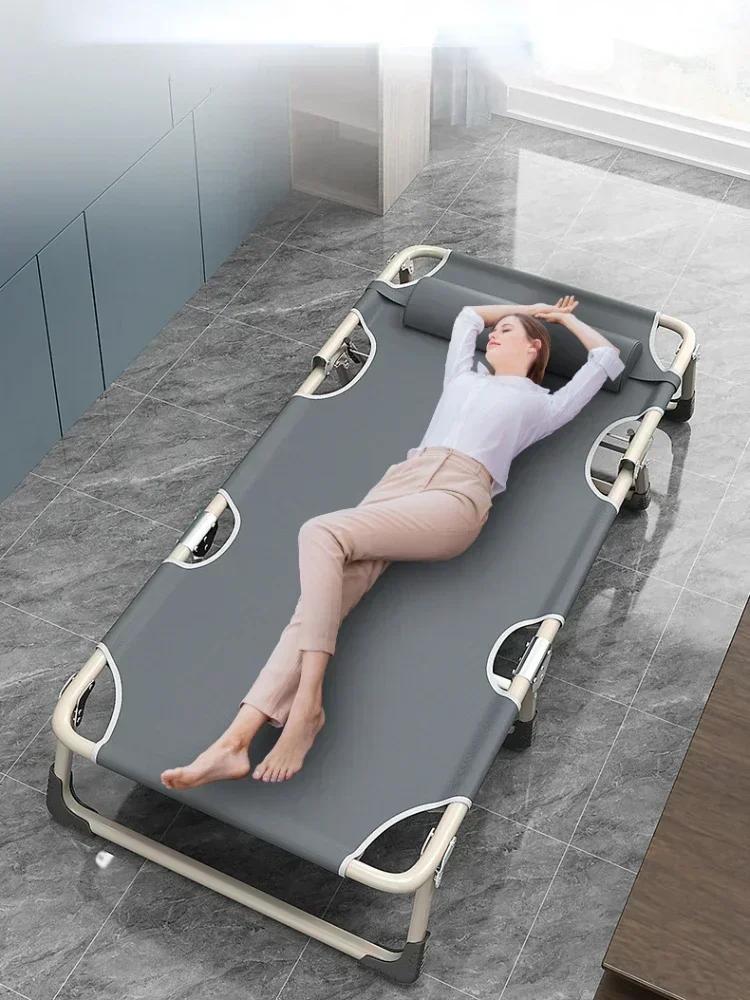 Lit de Camping pliable pour adultes, meubles portables, bureau, sieste, canapé, Compact, gain de pla