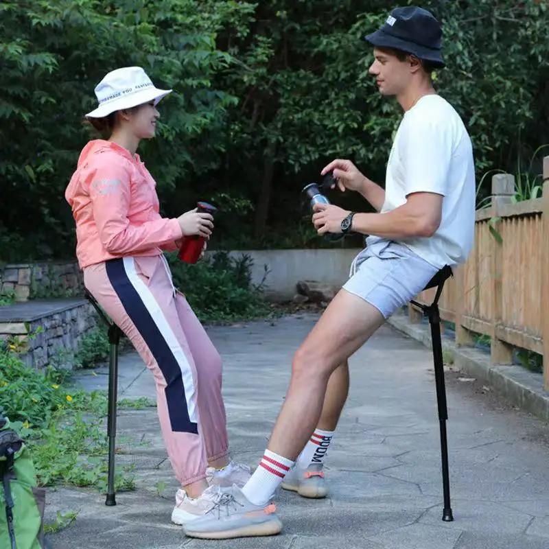 Tabouret de voyage portable avec support télescopique, tabouret pliant, compact et pliable, recomman