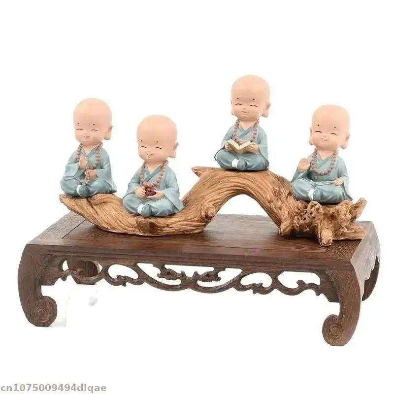 Pot de fleurs et vase en bois sculpté vintage, mini sculpture, présentoir artisanal, plante de jardi