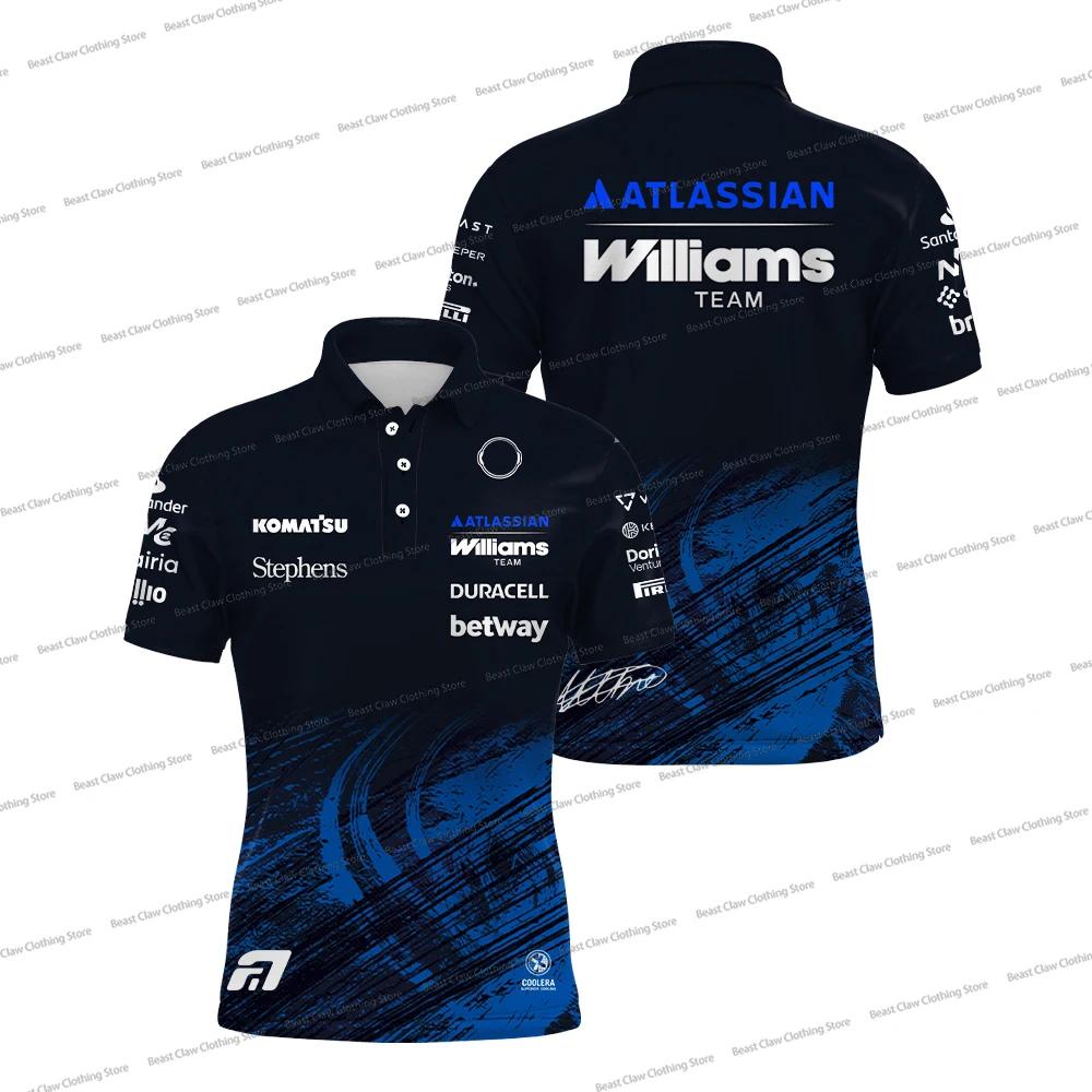 Nouveau Polo Williams Carlos Sainz 55 Alex Albon 23, T-shirt de course à séchage rapide, Haut de spo