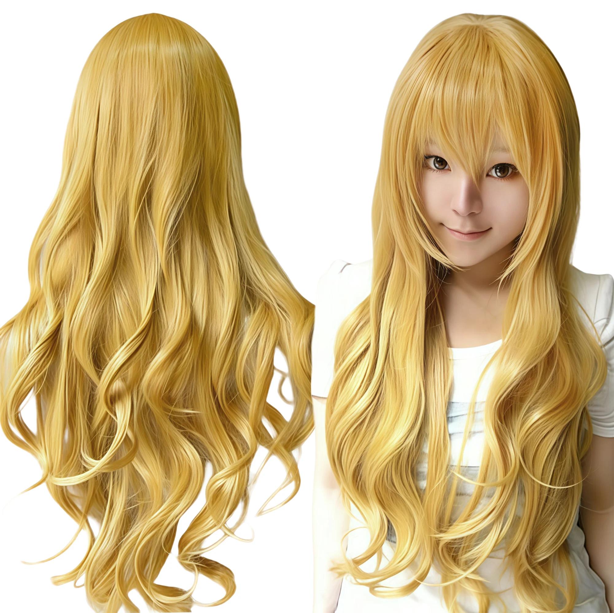 Perruque synthétique longue brune pour cosplay, perruque lolita bouclée, perruque anime, postiche Ch