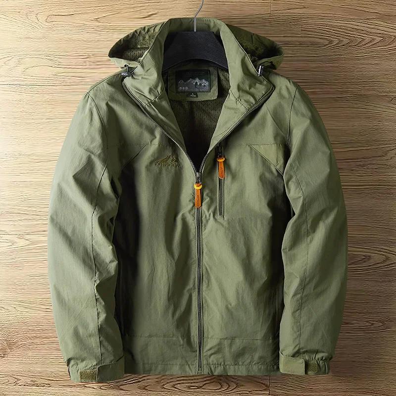 Veste de poinçonnage à Section fine pour hommes, vestes d'extérieur avec chapeau, vêtements de rue à