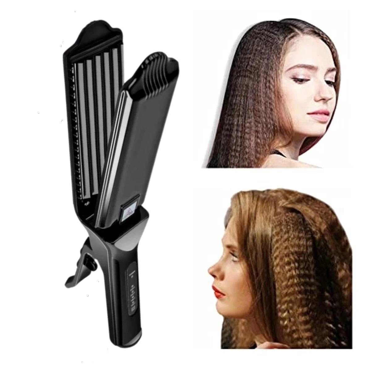 Fer à friser professionnel pour cheveux volumineux, fer à onduler, fer à friser pour coiffure bouclé