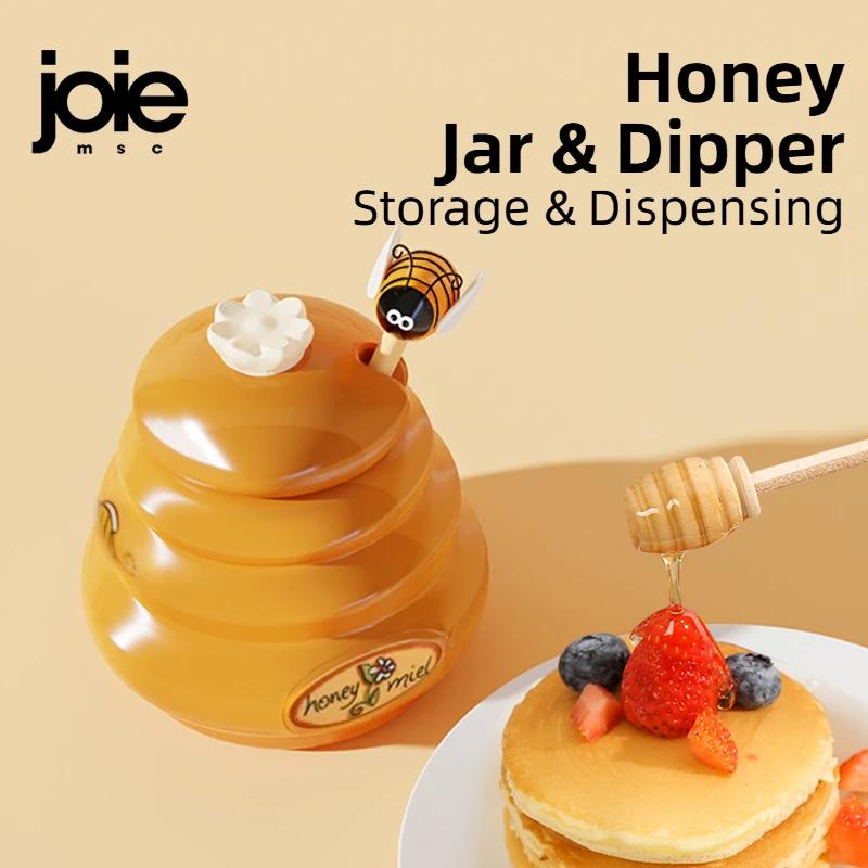 Joie pot de stockage de miel en céramique 150ml et pot de miel Dipper avec couvercle barre d'agitati