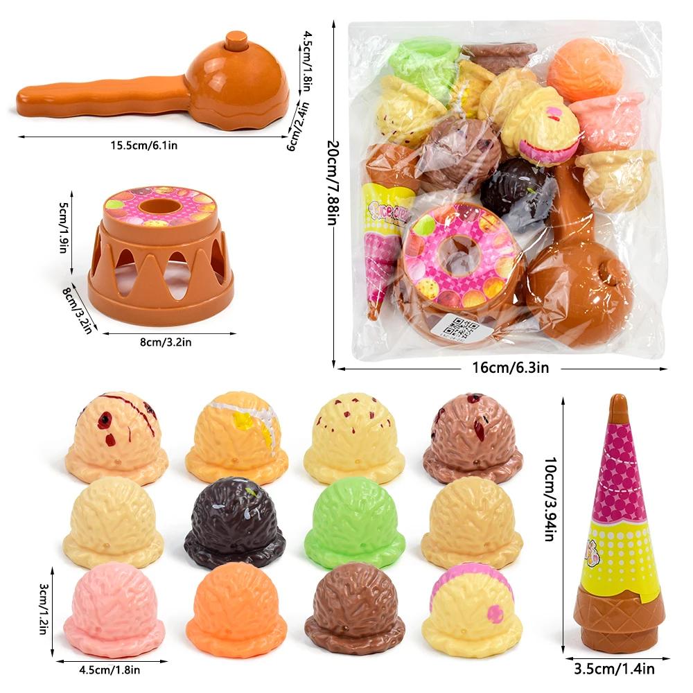 Jouet de cuisine de Simulation de nourriture pour enfants, jeu de glace empilable, jouets éducatifs 